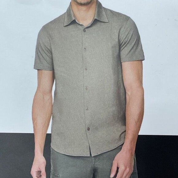 Buffalo David Bitton XXL Short Sleeve Shirt Relaxed Fit Tan a0423 - Picture 1 of 5